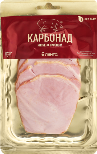 Карбонад варено-копченый ЛЕНТА, нарезка, 150г, детальное фото