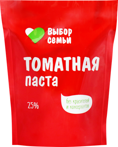 Паста томатная ВЫБОР СЕМЬИ 25%, 70г, вид