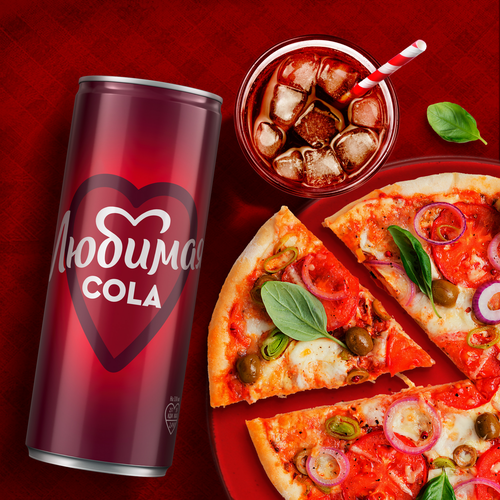 Напиток ЛЮБИМАЯ Cola сильногазированный, 0.33л, фотография