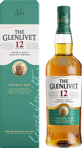 Виски THE GLENLIVET Double Oak Шотландский солодовый 12 лет 40%, п/у, 0.7л, картинка