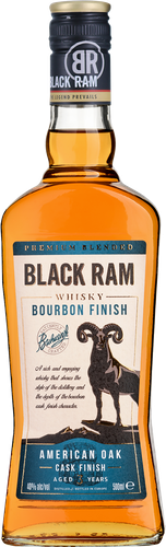 Виски BLACK RAM Бурбон Финиш купажированный 3 года 40%, 0.5л