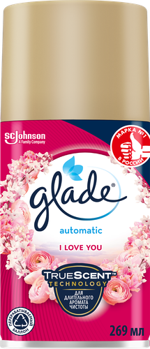 Баллон сменный для автоматического освежителя воздуха GLADE I Love You Automatic, 269мл, фотография