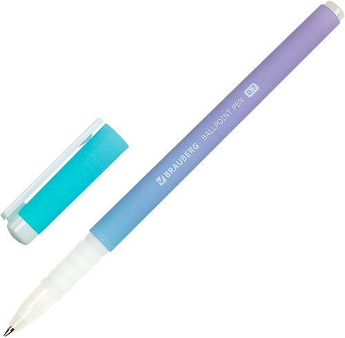Ручка шариковая BRAUBERG Grade pastel soft touch grip, синий, 0,7мм, в ассортименте, Арт. 143711, фотография