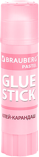Клей-карандаш BRAUBERG Pastel, в ассортименте, Арт. 271249, 15г, крупный план