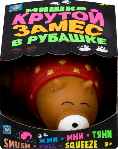 Игрушка 1TOY Крутой замес, Мишка в рубашке, 2 вида, 11х6х5см, Арт. Т23812, вид