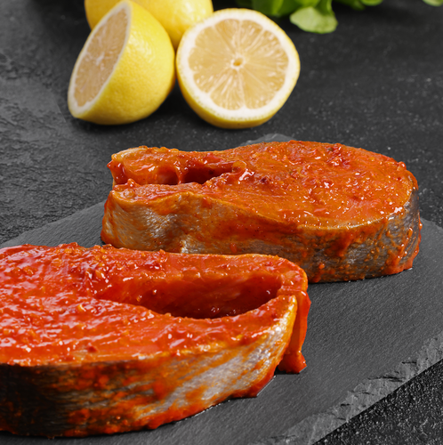 Кета в маринаде Тайский чили, стейк ЛЕНТА FRESH, весовая, фотография