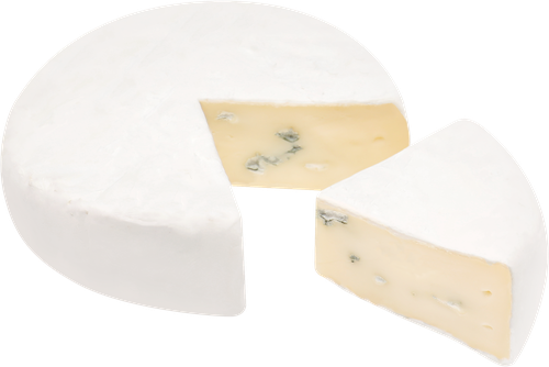 Сыр NATURA Selection White blu с голубой плесенью 60%, без змж, 125г, вид