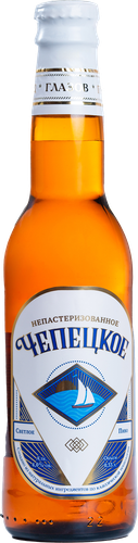 Пиво светлое ЧЕПЕЦКОЕ фильтрованное непастеризованное 4,0%, 0.33л, фото
