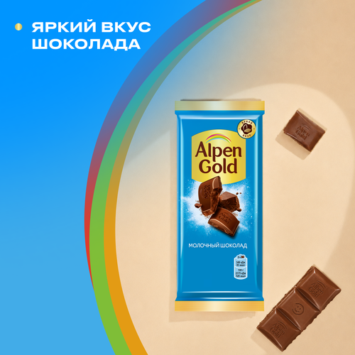 Шоколад молочный ALPEN GOLD, 80г, детальное фото