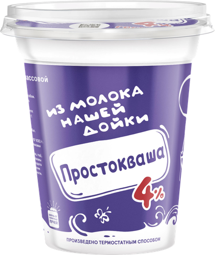 Простокваша термостатная ИЗ МОЛОКА НАШЕЙ ДОЙКИ 4%, с змж, 300г, картинка