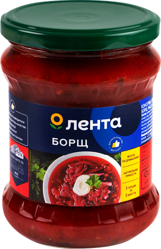 Борщ ЛЕНТА, 460г, крупный план