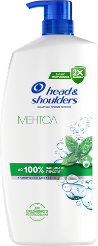 Шампунь для волос HEAD&SHOULDERS Ментол, против перхоти, 800мл, фотография