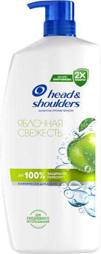 Шампунь для волос HEAD&SHOULDERS Яблочная свежесть, против перхоти, 800мл, вид