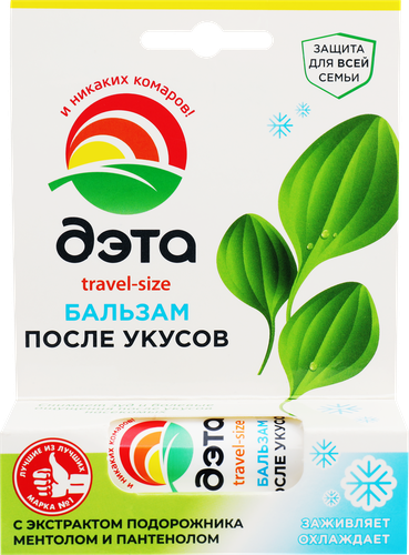 Бальзам-карандаш ДЭТА Travel-size после укусов, 4,2г, крупный план