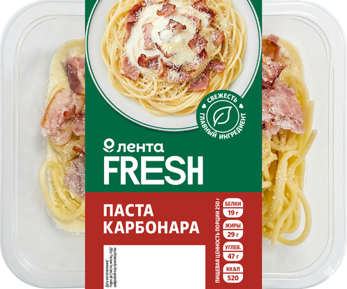Паста карбонара ЛЕНТА FRESH, 250г, изображение