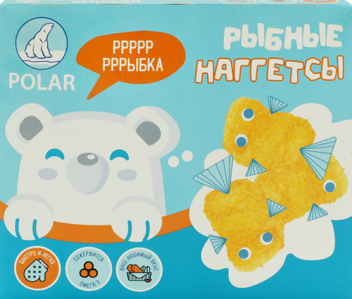 Наггетсы тресковые POLAR Медвежонок, в панировке, 300г, фото