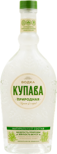 Водка КУПАВА Природная 40%, 0.5л