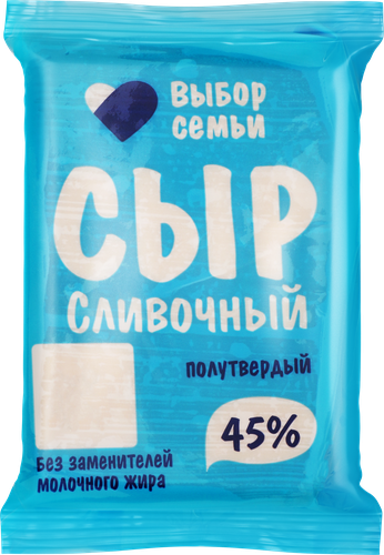 Сыр ВЫБОР СЕМЬИ Сливочный 45%, без змж, 300г, фотография
