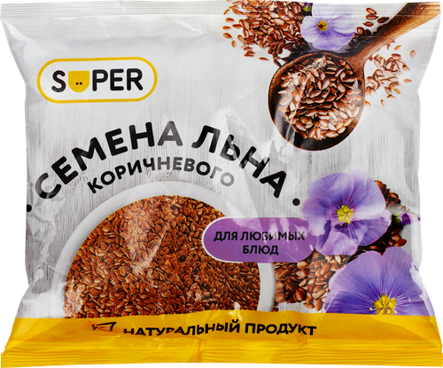 Семена льна SUPER коричневые, 100г, вид
