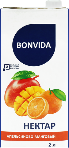 Нектар BONVIDA Апельсиново-манговый, 2л, изображение