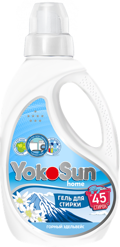 Гель для стирки YOKOSUN Горный эдельвейс, 1л, детальное фото