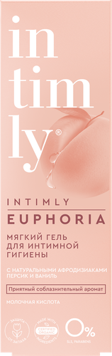 Гель для интимной гигиены INTIMLY Euphoria Персик и ваниль, мягкий с натуральными афродизиаками, 220мл, картинка