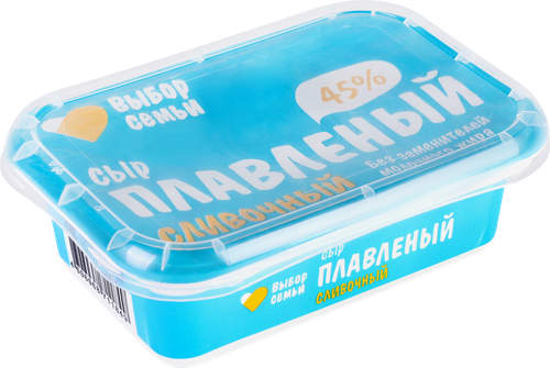 Сыр плавленый ВЫБОР СЕМЬИ&nbsp;45%, без змж, 180г, вид