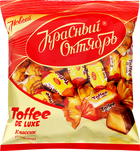 Конфеты КРАСНЫЙ ОКТЯБРЬ Toffee de luxe классик, 250г, изображение