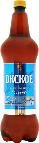 Пиво светлое ОКСКОЕ Бочковое пастеризованное 4,7%, 1.2л