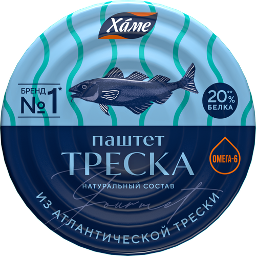 Паштет рыбный ХАМЕ Треска, 80г, фото