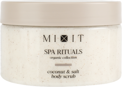 Скраб-бальзам для тела MIXIT Spa Rituals соляной с кокосовой стружкой, 300г, крупный план