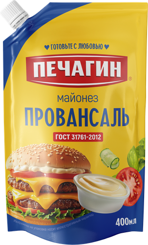 Майонез ПЕЧАГИН Провансаль 67%, 400мл, детальное фото