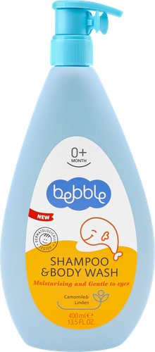 Шампунь для волос и тела BEBBLE с ромашкой и липой, 400мл, картинка