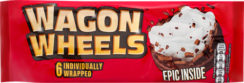 Печенье WAGON WHEELS с суфле покрытое глазурью с ароматом шоколада, 220г, вид
