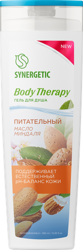 Гель для душа SYNERGETIC Body Therapy Масло миндаля, 380мл, фото