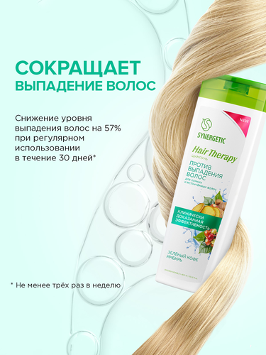 Шампунь SYNERGETIC Hair Therapy против выпадения волос, 400мл, фото
