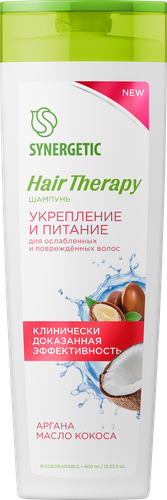 Шампунь SYNERGETIC Hair Therapy укрепление и питание, 400мл, фото