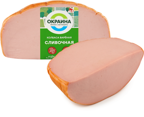 Колбаса вареная ОКРАИНА Сливочная, весовая, вид