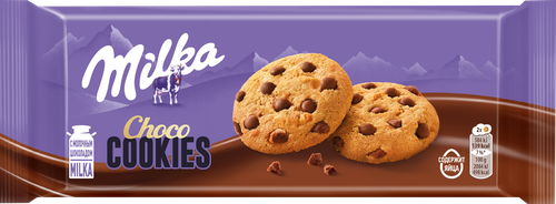 Печенье MILKA с кусочками молочного шоколада, 126г, вид