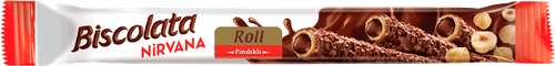 Трубочка вафельная SOLEN Biscolata roll с молочным шоколадом и ореховой начинкой, 28г, изображение