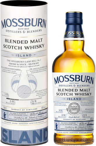Виски MOSSBURN BLENDED Молт Скотч Виски Айлэнд Шотландский солодовый 3 года 46%, п/у, 0.7л, фотография