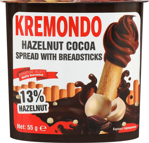 Паста ореховая KREMONDO с хлебными палочками, 55г, детальное фото