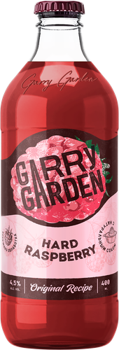 Напиток пивной GARRY GARDEN Hard Raspberry со вкусом и ароматом малины 
пастеризованный 4,5%, 0.4л, вид