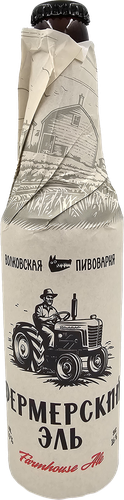 Пиво светлое ВОЛКОВСКАЯ ПИВОВАРНЯ Фермерский Эль нефильтрованное пастеризованное неосветленное 5,9%, 0.45л, изображение