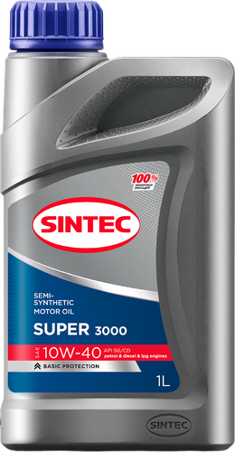 Масло моторное SINTEC Super 3000 10W-40 SG/CD, Арт. 600239, 1л, вид