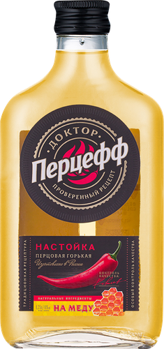 Настойка ДОКТОР ПЕРЦЕФФ На меду 40%, горькая, 0.25л