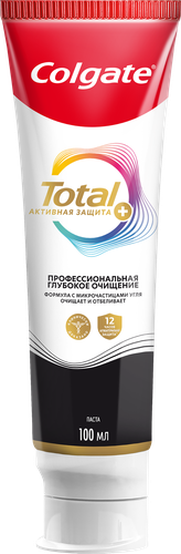 Зубная паста COLGATE Total Профессиональная глубокая чистка, 100мл, крупный план