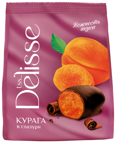 Конфеты DELISSE курага в глазури, 200г, вид