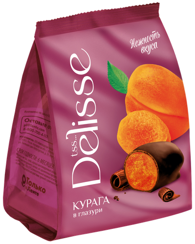 Конфеты DELISSE курага в глазури, 200г, фото