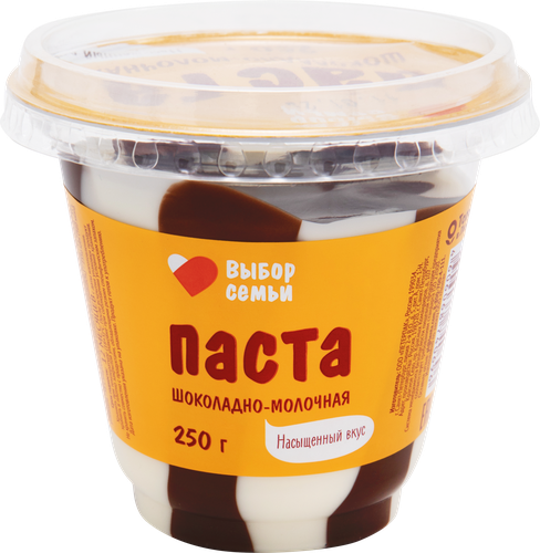 Паста ВЫБОР СЕМЬИ с молоком и какао, 250г, картинка